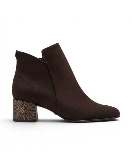 Tamaris Brown Faux Heeled Ankle Boots