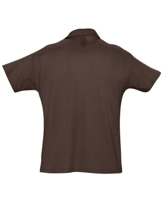 Sol's Black Summer Ii Pique Short Sleeve Polo Shirt for men