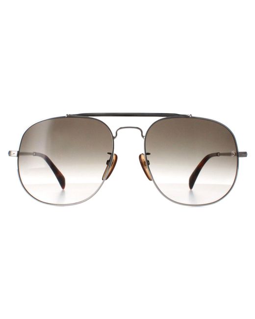 David Beckham Brown Aviator Palladium Gradient Db7004/S Metal for men