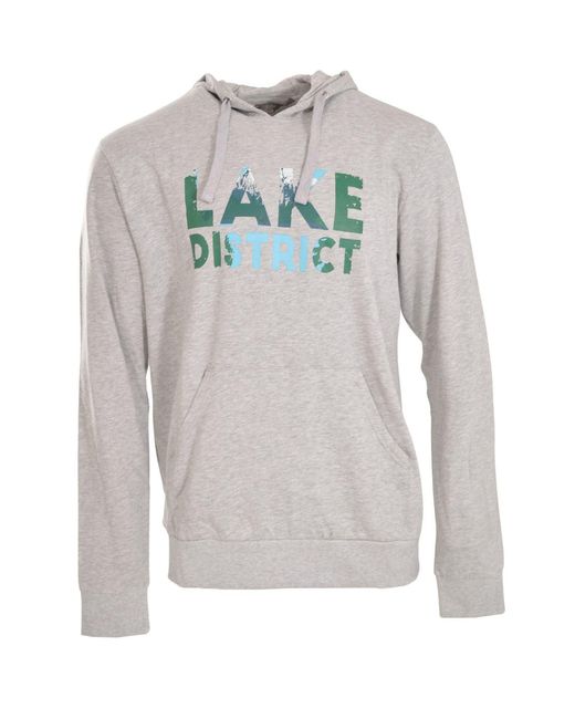 Mountain Warehouse Gray Cotton Graphic Hoodies for men