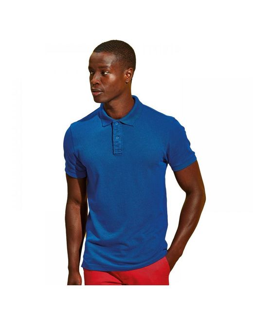 Asquith & Fox Blue Infinity Stretch Polo Shirt (Bright Royal) for men