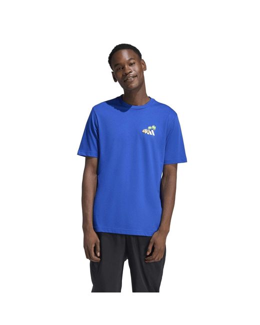 Adidas Blue Mini Surf T-Shirt for men