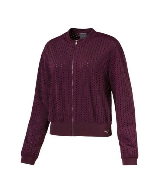 PUMA Purple Luxe Cardigan Textile