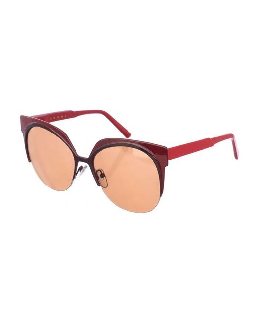 Marni Pink Metal Sunglasses With Oval Shape Me101S
