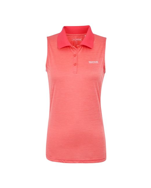 Regatta Pink Ladies Tima Ii Sleeveless Polo Shirt Bloom)