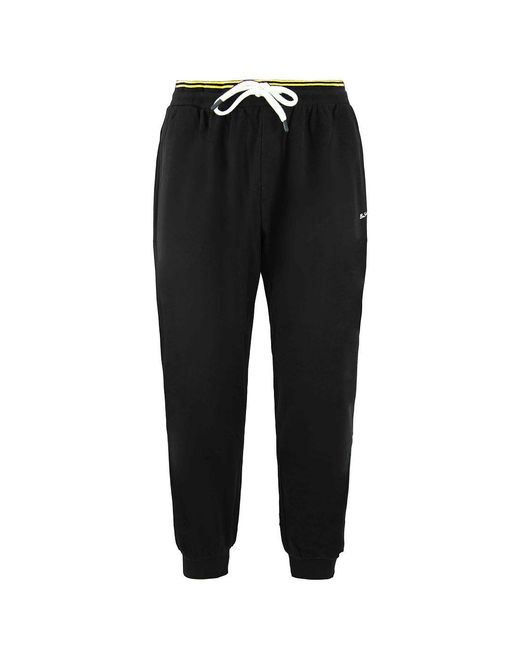 Ben Sherman Script Embroidery Stretch Waist Black S Track Pants 0065220 Black for men
