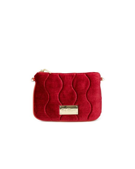 Gio Cellini Milano Red Gio Shoulder Bag With Zip Fastening