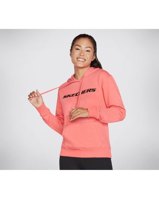 Skechers Pink Peach Heritage Pullover Hoodie