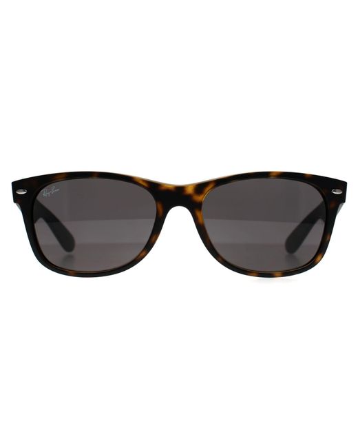 Ray-Ban Black Rectangle Matte Havana Dark New Wayfarer 2132