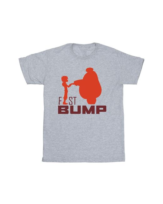 Disney Gray Big Hero 6 Baymax Fist Bump Cutout T-Shirt (Sports) for men