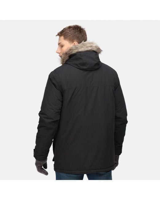 Regatta Black Volter Waterproof Insulated Parka for men