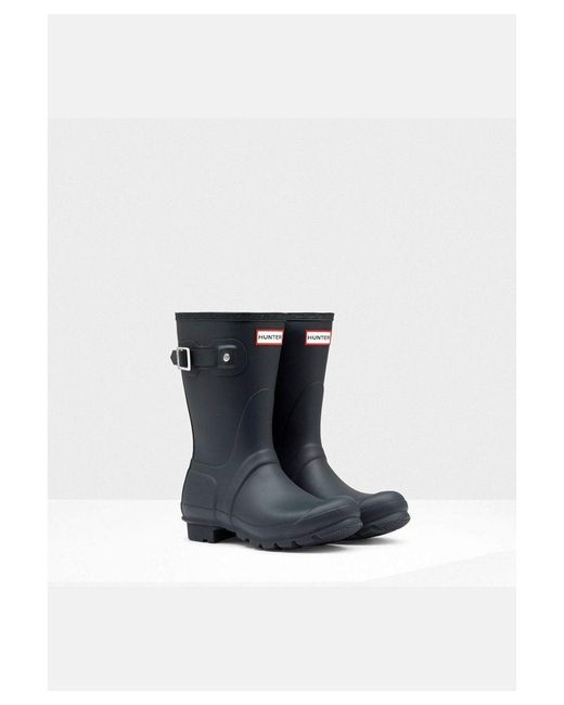 Hunter Blue Original Short Wellington Boots