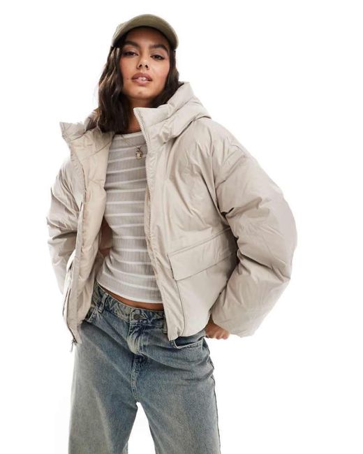 Converse Gray Short Puffer Jacket
