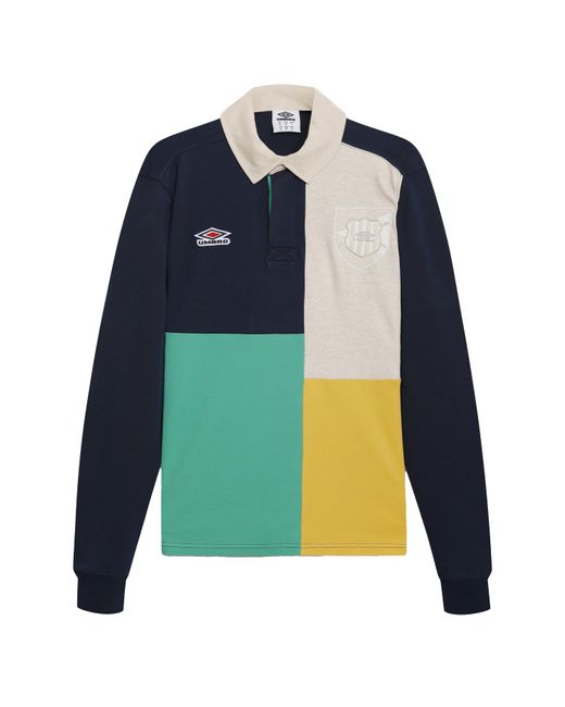 Umbro Blue Panel Rugby Jersey /Multicoloured) Cotton for men