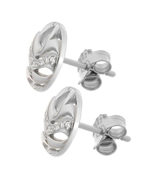 Orphelia Metallic 'Elvina' 925 Sterling Stud Earrings