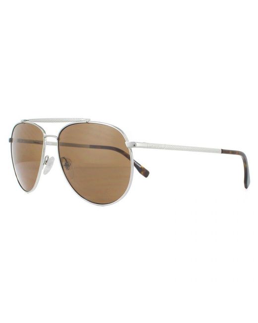 Lacoste Brown Sunglasses L177S 033 Gunmetal for men