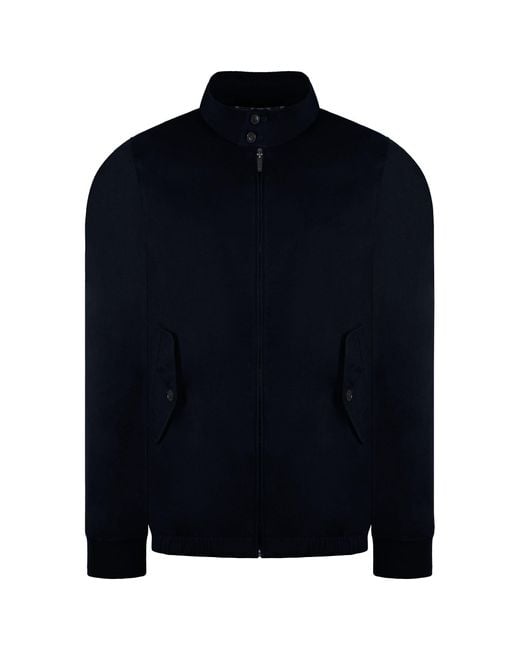 Ben Sherman Blue Signature Harrington Jacket Cotton for men