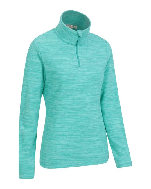 Mountain Warehouse Blue 'Snowdon' Fleece Top Half Zip Breathable Quick Dry Sweater