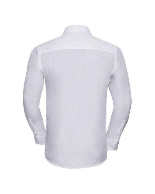 Russell Blue Collection Poplin Tailored Long-Sleeved Formal Shirt for men