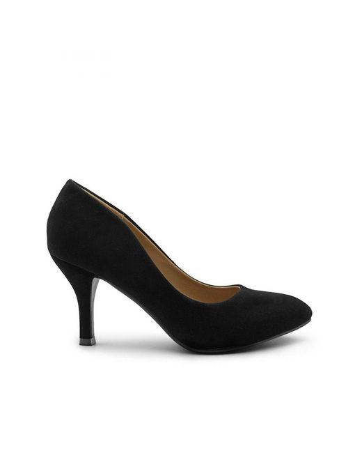 Where's That From Natural 'Paola' Mid High Heel Court Pump Shoes With Pointed Toe