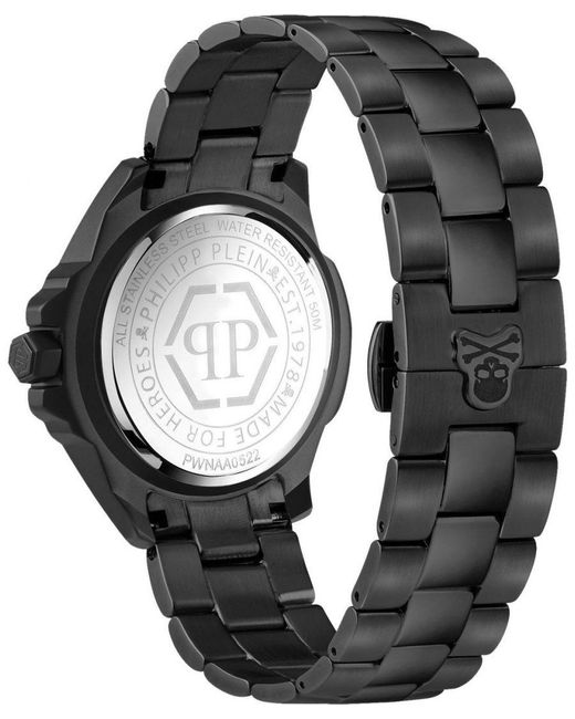 Philipp Plein Black The $Kull Watch Pwnaa0522 Stainless Steel (Archived)
