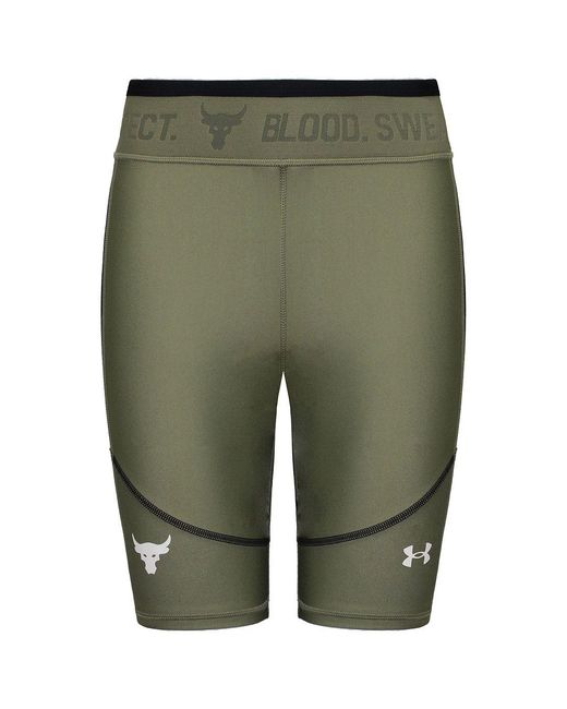 Under Armour Green Project Rock Bike Shorts