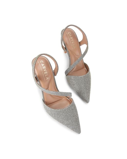 Carvela Kurt Geiger White Symmetry Court Heels
