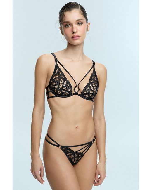 Penti Natural Embroidered Lace Underwired Bra