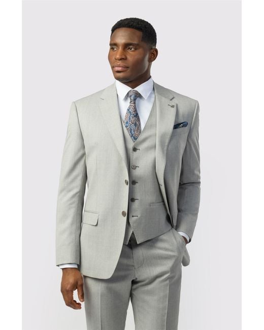 Ted Baker Gray Single Breasted Two Button Tailored Suit Jacket for men