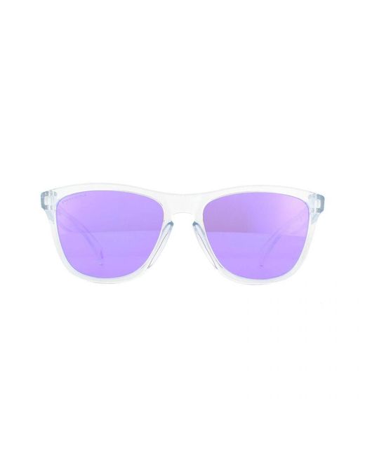 Oakley Purple Square Polished Clear Prizm Sunglasses