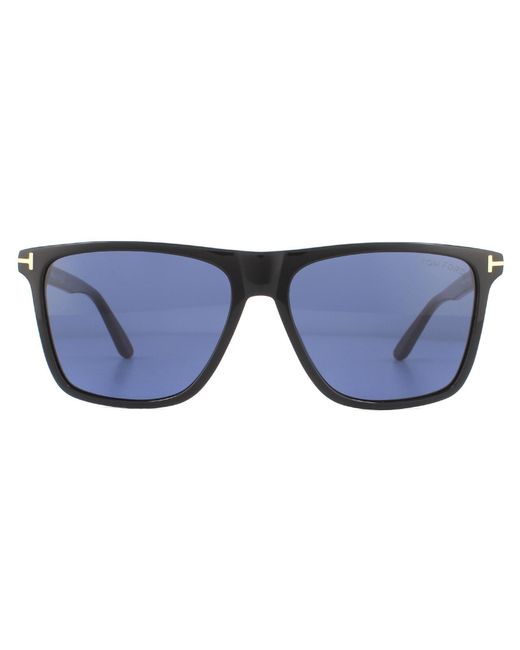 Tom Ford Blue Sunglasses Fletcher Ft0832 01V Shiny for men