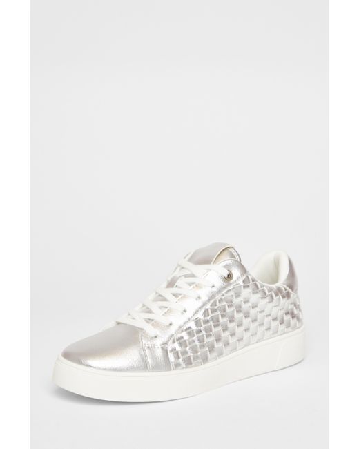 Quiz White Woven Trainers