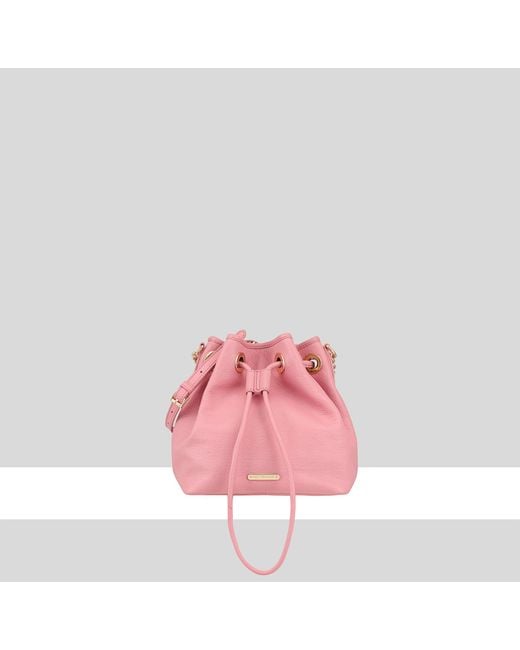 Paul Costelloe Pink Allen Leather Cross Body Bag