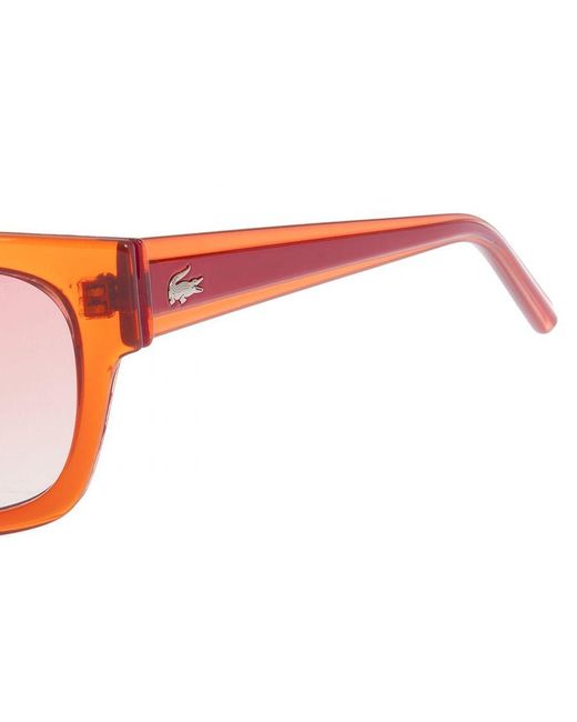 Lacoste Red Rectangular Shaped Acetate Sunglasses L699S