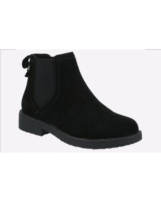 Hush Puppies Black Maddy Memory Foam Leather
