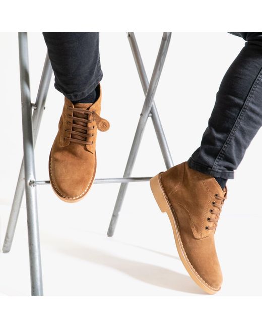 Popps Brown Ranger Desert Boots Cognac for men