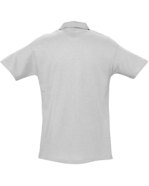 Sol's Gray Spring Ii Short Sleeve Heavyweight Polo Shirt (Ash) for men