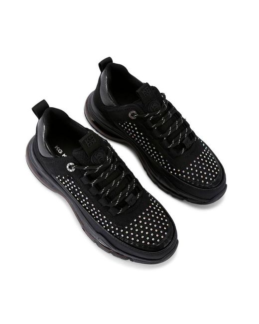 KG by Kurt Geiger Black Legit Lace Up Bling Sneakers
