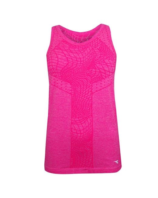 Diadora Pink Seamless Vest Cotton