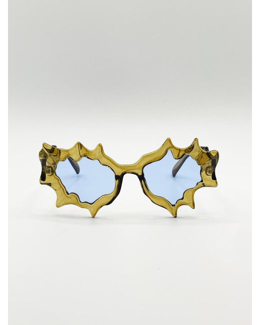 SVNX Blue Y2K Irregular Novelty Sunglasses