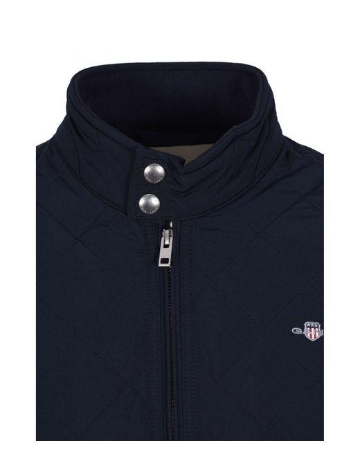 Gant Blue Quilted Windcheater Jacket Evening for men