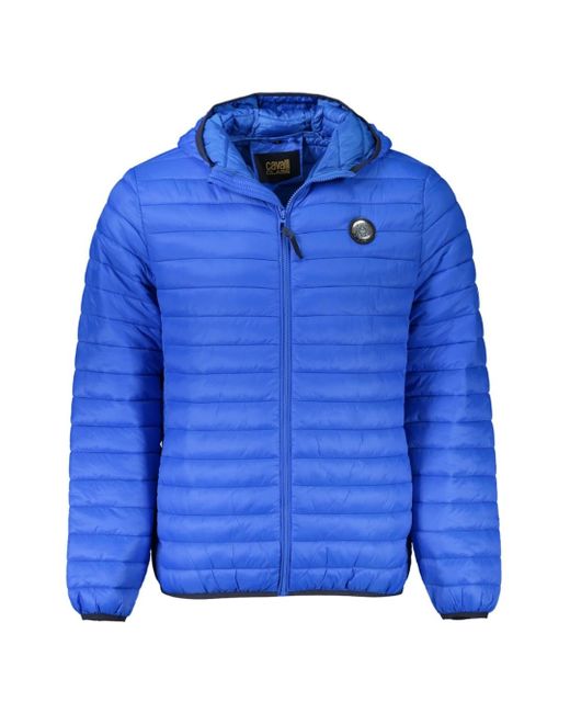 Roberto Cavalli Blue Plain Quilted Jacket for men