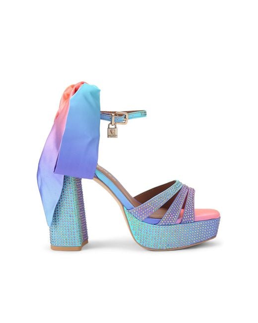 Kurt Geiger Blue Brixton Platform Sandals