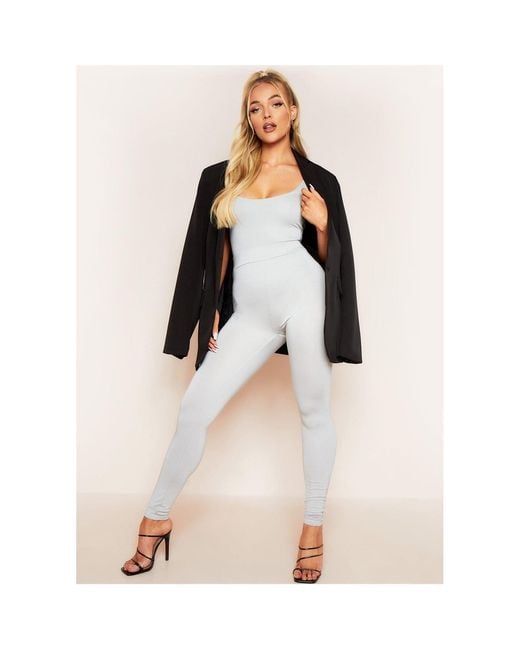 Missy Empire Natural Missy Empire Waisted Basic Jersey Leggings