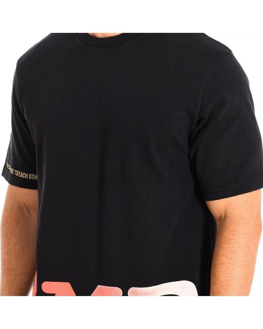 La Martina Black Short Sleeve T-shirt Smr312-js303 Man Cotton for men