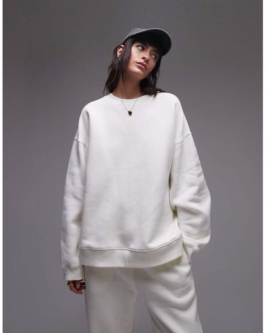 TOPSHOP Gray Premium Co Ord Seam Detail Sweat