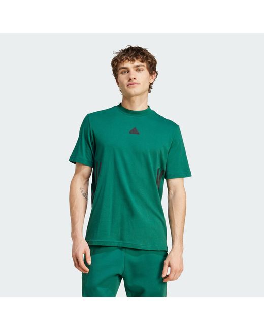 Adidas Green Future Icons 3-Stripes Tee for men