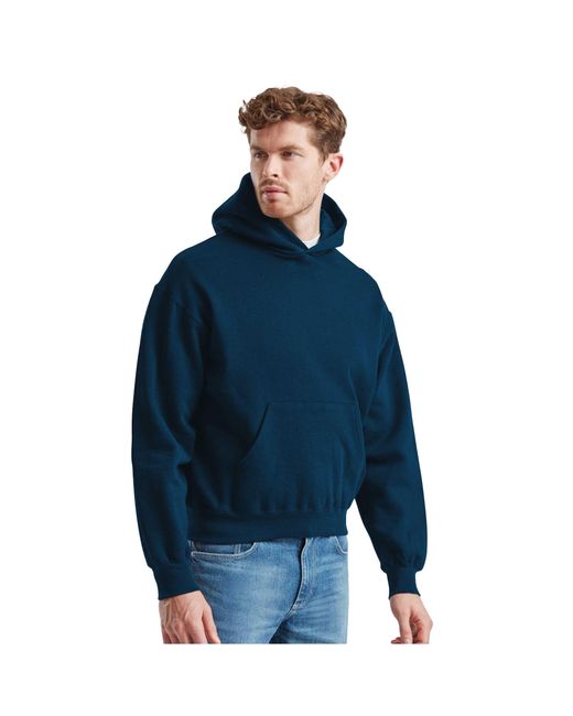 Fruit Of The Loom Blue Supercotton Hoodie (Mountain)
