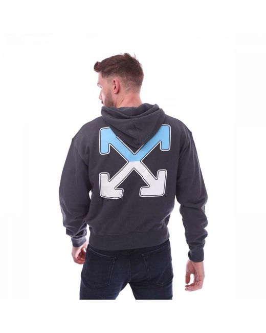 Off white navy hoodie hotsell