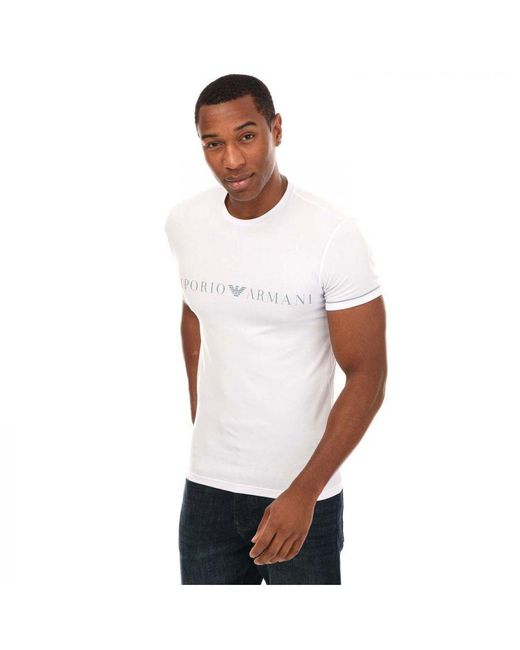 Mens white armani sales t shirt